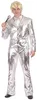 Glanzend discokostuum, zilverkleurig, voor heren, maat XL Productafbeelding-voorbeeld 5