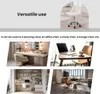 Collage of images showing the product used in different settings: a dressing table, an office desk, a study room, and a living room. Produktbild-Vorschau