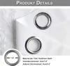 Lot de 2 rideaux semi-transparents à œillets, rideaux en Voir les images du produit 7