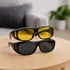 2 x Autofahrerbrille Nachtsichtbrille Sonnenbrille Tag Und Produktbild-Vorschau 6
