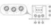Diagram showing the controls and connections of a DRL-12 laser distance sensor. Anteprima dell’immagine prodotto