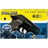 Polizei Pistole 17 cm schwarz braun 8 Schuss Spielzeug-Revolver Kostüm-Zubehör Kinder-Spielzeug Polizist Police Podgląd zdjęcia produktu