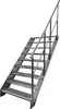 A metal staircase with a handrail against a white background. Náhled obrázku produktu