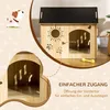 Dřevěná psí bouda PawHut s větracími otvory, do interiéru, Náhled obrázku produktu 5