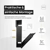Diagram illustrating the practical and easy installation of a mailbox, showing mounting steps and dimensions. Anteprima dell’immagine prodotto