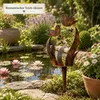 Gartenstecker Metall mit Vogel & Wildblumen, wetterfest Produktbild-Vorschau 6