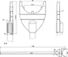 Technical drawing of a tool with dimensions. Produktbild-Vorschau