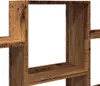 A close-up view of a wooden shelf unit with a rustic, weathered appearance. Náhled obrázku produktu