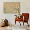 Vliesstoff Leinwandbild - Tiny Bird - Colorful Grasses in Produktbild-Vorschau 2
