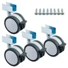 SOTECH Möbelrolle Hamm Ø 60 mm weiß/grau – mit Bremse, Produktbild-Vorschau 1