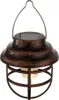 A single solar-powered lantern with a rustic, bronze finish. Produktbild-Vorschau