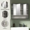 Bagno spiegelkast 3 spiegeldeuren lichtgrijs, crèmekleurig. Anteprima dell’immagine prodotto 11