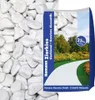 A bag of white decorative gravel with a scenic garden path illustration on the packaging. Produktbild-Vorschau