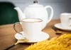 Tazza con piatto 210 ml in Vetroceramica bianca/oro Anteprima dell’immagine prodotto 2