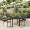 vidaXL 3-tlg. Garten-Essgruppe mit Kissen Schwarz und Grau Produktbild-Vorschau 12