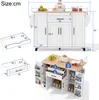 Diagrams and measurements of a kitchen island cart. Produktbild-Vorschau