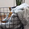 QUVIO Großer Aufbewahrungskorb aus Metall - Geflochtener Produktbild-Vorschau 6