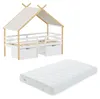 Hausbett 'Surnadal' mit Matratze 90 x 200 cm mit Produktbild-Vorschau 2