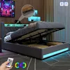 okwish Polsterbett 160×200 mit LED-Beleuchtung, USB & Produktbild-Vorschau 2