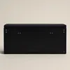 A black storage bench with a padded seat is shown against a plain background. Náhľad obrázku produktu