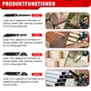 Product features and specifications for a reciprocating saw with different blade types. Produktbild-Vorschau