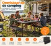 Set di mobili da giardino pieghevoli Rijoka - look legno - Anteprima dell’immagine prodotto 12