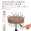 Theo&Cleo Rollhocker höhenverstellbar Drehhocker mit Rollen Produktbild-Vorschau 6