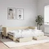 vidaXL Rozkladacia posteľ so zásuvkami krémová 80x200 cm Náhľad obrázku produktu 2