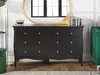 BELIANI Kommode Schwarz aus MDF Platte 40 x 130 x 75 cm Produktbild-Vorschau 2