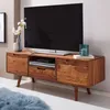 WOHNLING HiFi Lowboard Sheesham Massivholz Landhaus TV Produktbild-Vorschau 1