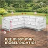 Abdeckung für Eckmöbel, L-Form, nach Maß, schwarz, Produktbild-Vorschau 2