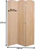 A three-panel folding screen made of bamboo, with dimensions indicated. Náhled obrázku produktu