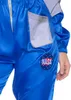 Close-up of a blue NASA spacesuit with a patch and a pocket. Produktbild-Vorschau