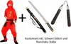 Kostüm Red Dragon Ninja  - Ninja Verkleidung Set - roter Produktbild-Vorschau 1