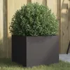 vidaXL Pflanzkübel Schwarz 32x30x29 cm Stahl Produktbild-Vorschau 2