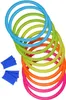 A collection of colorful jump rings and blue rectangular pieces. Produktbild-Vorschau