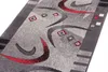 Tapiso Läufer DREAM Modern Grau Rot Schlafzimmer  100 x 240 Produktbild-Vorschau 3