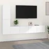 vidaXL 4-dielna súprava TV skriniek Biely drevený materiál Náhľad obrázku produktu 2