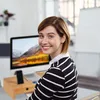 Relaxdays Monitorständer, aus Bambus, Bildschirmerhöhung Produktbild-Vorschau 3