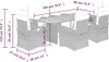 vidaXL 7-tlg. Garten-Essgruppe mit Kissen Schwarz Poly Produktbild-Vorschau 8