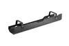 A black metal cable management tray with mounting brackets, shown isolated on a white background. Produktbild-Vorschau