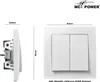 Wechselschalter McPower ''Flair'' 2-fach, 250V/10A, UP, Produktbild-Vorschau 3