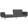 vidaXL Canapé-lit 2 places avec 2 coussins Tissu gris foncé Voir les images du produit 4