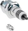 A spark plug and a small metal adapter are shown against a white background. Produktbild-Vorschau