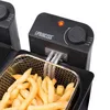 Close-up of a black double deep fryer with french fries in the basket. Náhľad obrázku produktu