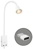 Leselampe LED Bettlampe Wandlampe Schwenkbar 2x USB Port Produktbild-Vorschau 1