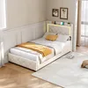 Letto imbottito INONEFT, 90x200 cm, con illuminazione LED e Anteprima dell’immagine prodotto 9