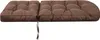 A brown tufted cushion for a garden chair, shown from a top-down perspective against a white background. Náhled obrázku produktu