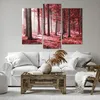 Bild auf Leinwand - Leinwandbild - 3 Teile - Wald Rot Bäume Produktbild-Vorschau 6