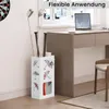 WOLTU Regenschirmständer, 2 Slots, 4 Haken, quadratischer Produktbild-Vorschau 6